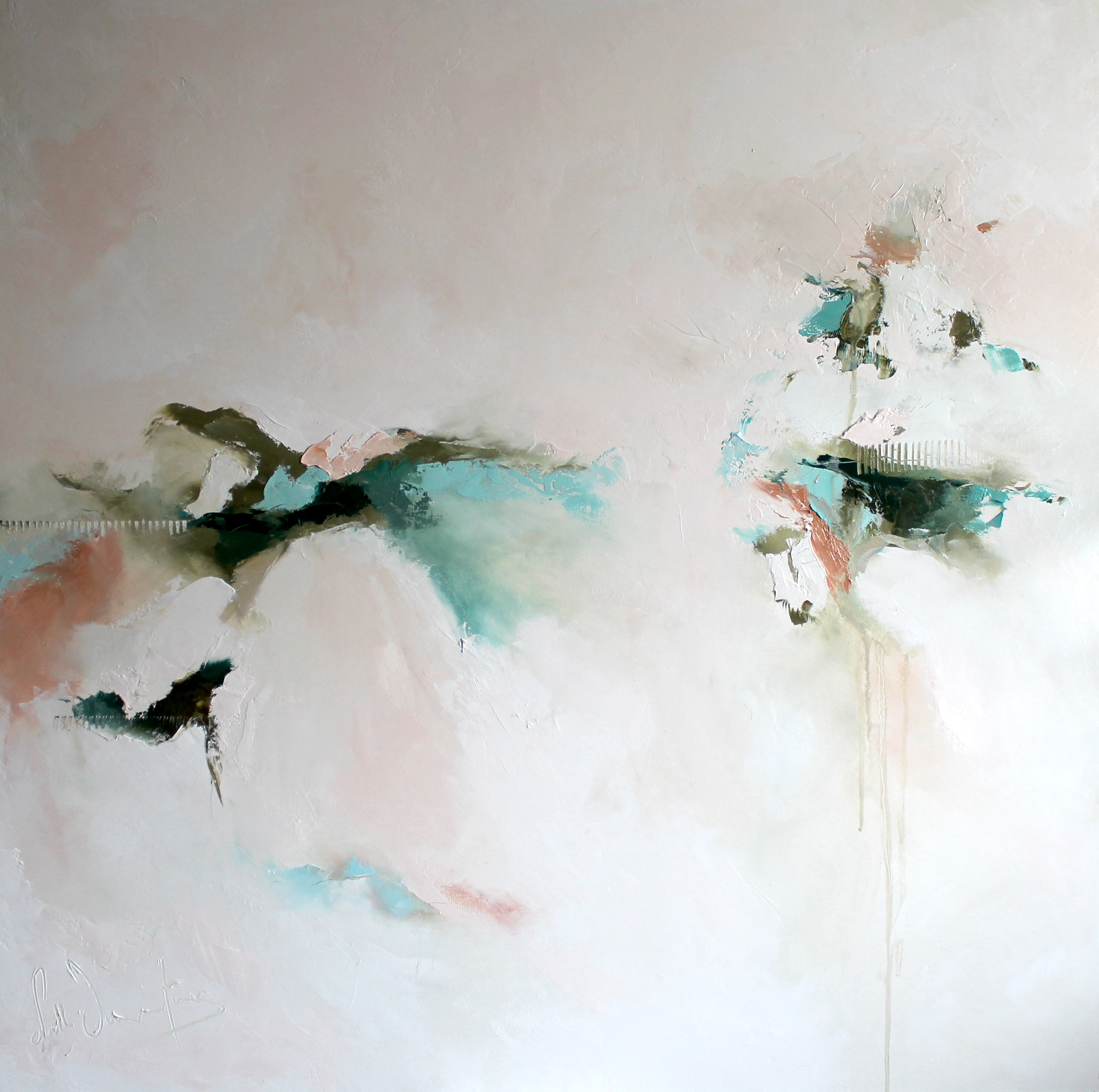 au soir des vents d'automne 100X100 CM