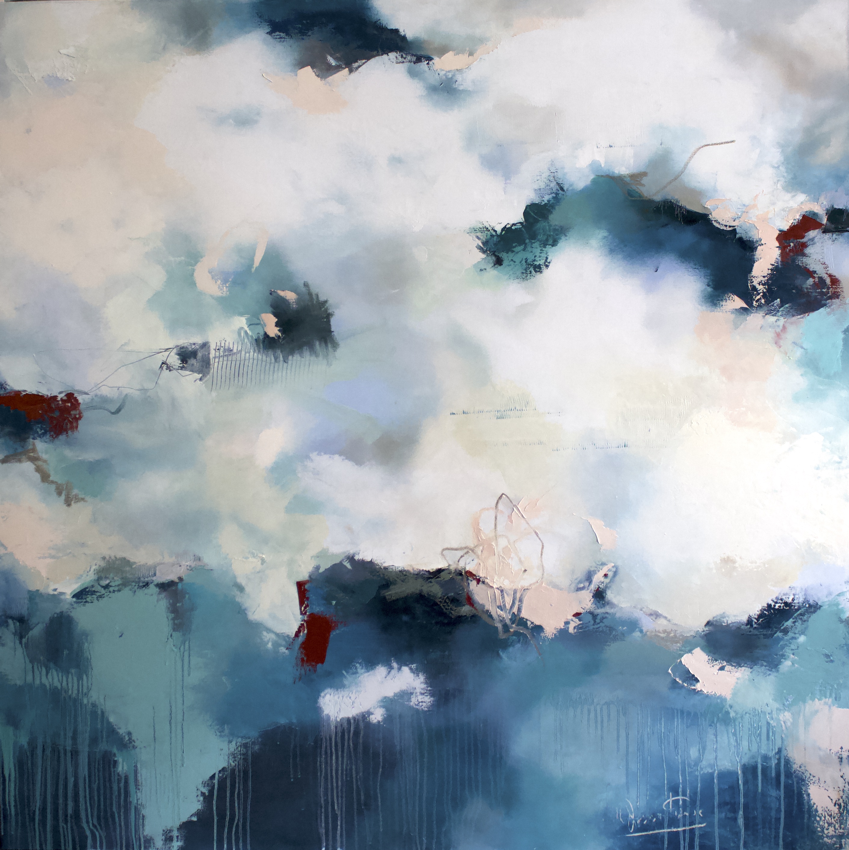 juste après l'orage 120X120 CM