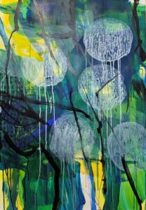 l&#8217;eau, acrylqiue sur papier, 70x100cm,2006 ,Sun-Hee Lee,