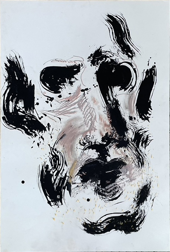 Tête (partie d’une série) 2011 L’encre, pastel 80x120cm
