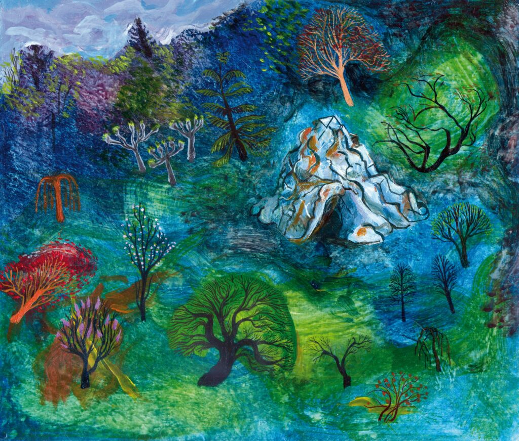 Paysage Médiévale 2014 Gouache 20x18