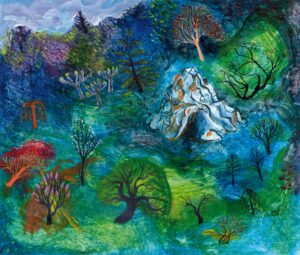 Paysage Médiévale 2014 Gouache 20x18
